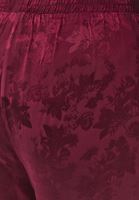 Bayan Kırmızı Jakarlı Wide-Leg Pantolon