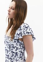 Bayan Çok Renkli Yırtmaç Detaylı Midi Elbise