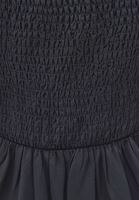 Bayan Siyah Yırtmaçlı Midi Elbise