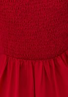 Bayan Kırmızı Yırtmaçlı Midi Elbise