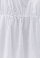 Bayan Beyaz Büzgülü Uzun Elbise