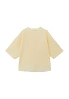 Bayan Sarı Oversize Cepli Gömlek