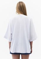 Bayan Çok Renkli Oversize Çizgili Gömlek