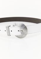 Bayan Beyaz Toka Detaylı Kemer