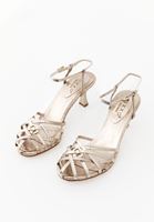 Bayan Altın Tokalı Topuklu Ayakkabı