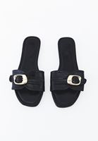 Bayan Siyah Tokalı Terlik