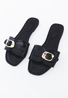 Bayan Siyah Tokalı Terlik