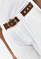 Bayan Kahverengi Tokalı Süet Kemer