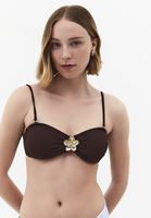 Bayan Kahverengi Aksesuar Detaylı Bikini Üstü