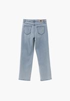 Bayan Mavi Straight-Fit Denim Pantolon