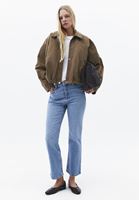 Bayan Mavi Straight-Fit Denim Pantolon