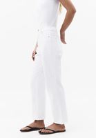 Bayan Beyaz Straight-Fit Denim Pantolon