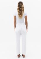 Bayan Beyaz Straight-Fit Denim Pantolon
