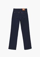 Bayan Mavi Straight-Fit Denim Pantolon