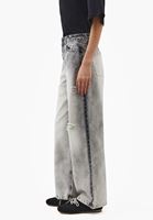 Bayan Gri Straight-Fit Denim Pantolon