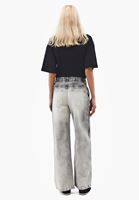 Bayan Gri Straight-Fit Denim Pantolon