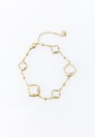 Bayan Altın Taş Detaylı Bileklik