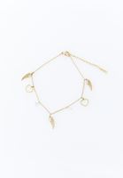 Bayan Altın Charm Detaylı Halhal