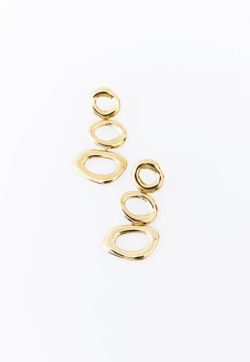 Altın Sallantılı Küpe