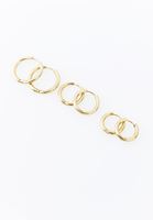 Bayan Altın Çoklu Küpe Seti