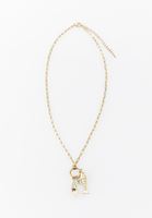 Bayan Altın Uç Detaylı Kolye