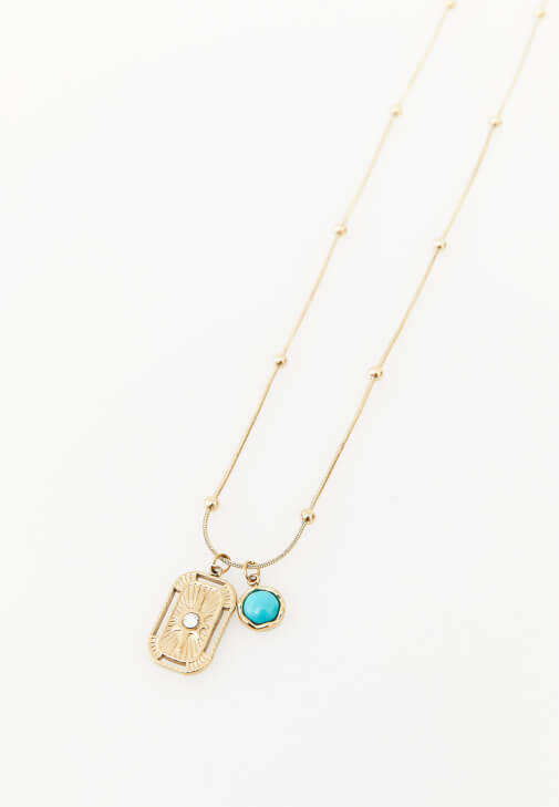 Altın Uç Detaylı Kolye