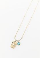 Bayan Altın Uç Detaylı Kolye