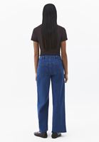 Bayan Mavi Ultra Yüksek Bel Wide-Leg Pantolon