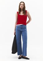 Bayan Mavi  Ultra Yüksek Bel Wide-Leg Pantolon