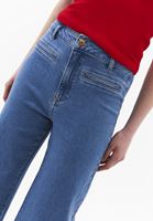 Bayan Mavi  Ultra Yüksek Bel Wide-Leg Pantolon