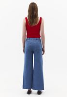 Bayan Mavi  Ultra Yüksek Bel Wide-Leg Pantolon