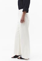 Bayan Bej  Ultra Yüksek Bel Wide-Leg Pantolon