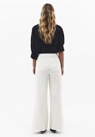 Bayan Bej  Ultra Yüksek Bel Wide-Leg Pantolon