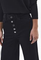 Bayan Siyah Wide-Leg Denim Pantolon
