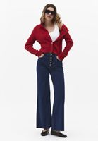 Bayan Lacivert Wide-Leg Denim Pantolon