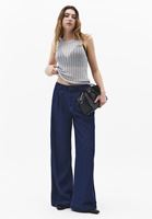 Bayan Lacivert Wide-Leg Denim Pantolon ( TENCEL™ )