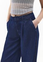Bayan Lacivert Wide-Leg Denim Pantolon ( TENCEL™ )