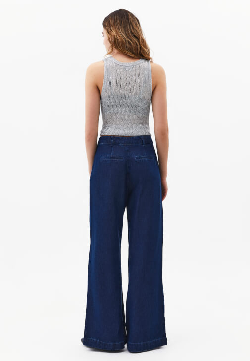 Tencel Pantolon ve Ajurlu Atlet Kombini