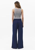 Bayan Lacivert Wide-Leg Denim Pantolon ( TENCEL™ )