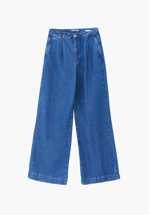 Wide-Leg Pantolon ve Atlet Kombini