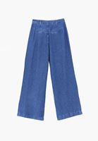 Bayan Mavi Wide-Leg Denim Pantolon ( TENCEL™ )
