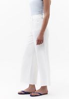 Bayan Beyaz Wide-Leg Denim Pantolon