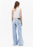 Bayan Mavi Wide-Leg Denim Pantolon
