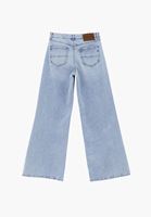 Bayan Mavi Wide-Leg Denim Pantolon