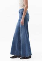 Bayan Mavi Wide-Leg Denim Pantolon