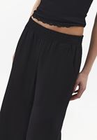Bayan Siyah Yüksek Bel Culotte Pantolon